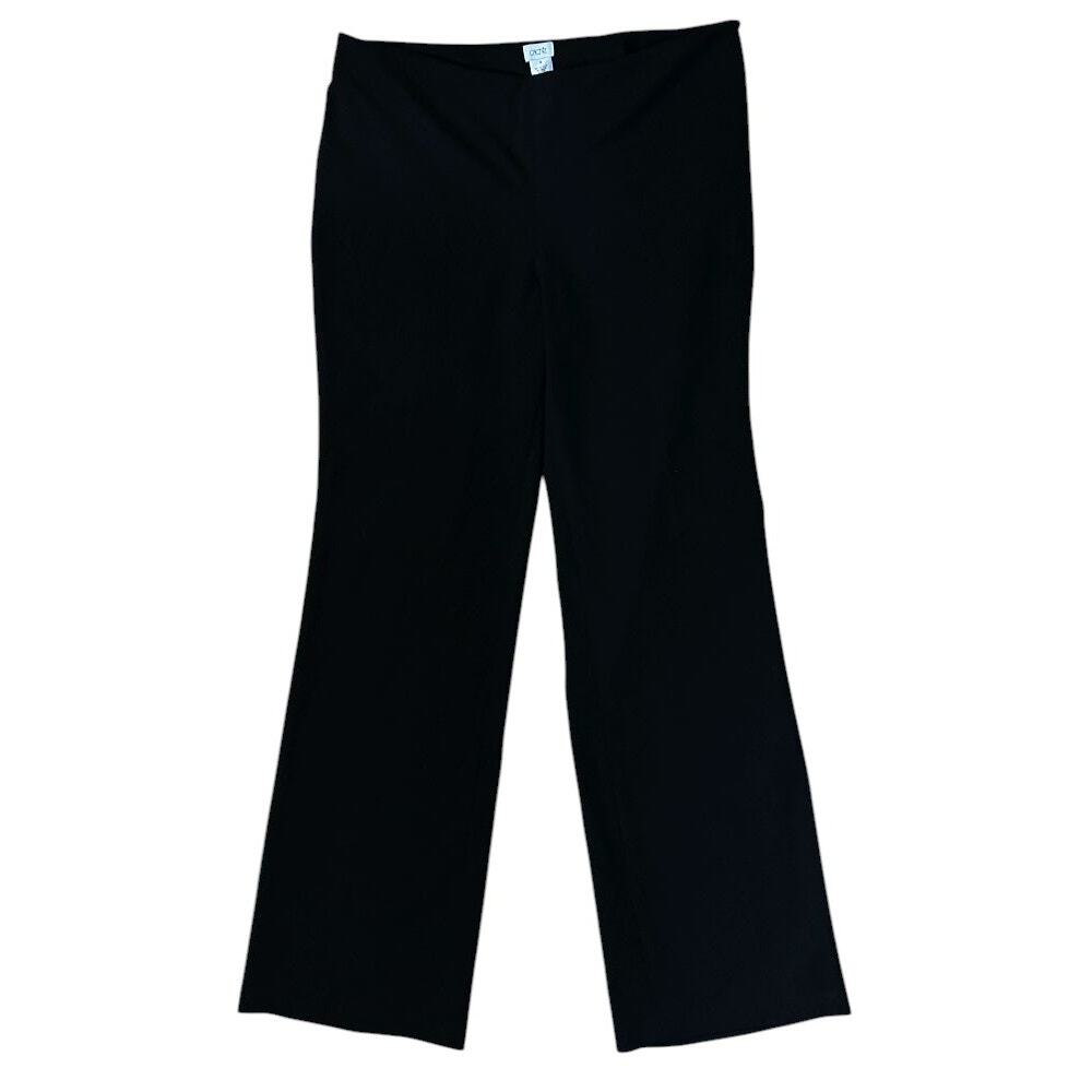 NWT Cache Straight Leg High-Rise Pull On Black Dress Pants Size 14 34X33